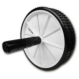 Tunturi Dubbele Trainingswiel - Buikspiertrainer - Buikspierapparaat - Buikspierwiel - Zwart