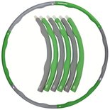 Tunturi Fitness Hoelahoep - Fitness hoepel - Fitness hulahoop - 1,2 kg - Groen/Grijs