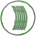 Tunturi Fitness Hoelahoep - Fitness hoepel - Fitness hulahoop - 1,5 kg - Groen/Grijs