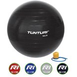 Tunturi Fitnessbal - Gymball - Swiss ball - Ø 90 cm - Inclusief pomp - Zwart