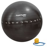 Tunturi Fitnessbal - Gymball - Swiss ball - Ø 55 cm - Anti burst - Inclusief pomp - Zwart