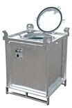 Schadelijke stoffen container type SF 240 - ca. 730x730x975 mm (lxbxh)/inhoud 240 liter/3-voudig stapelbaar/vulopening Ø 400 mm/voor vloeibare stoffen