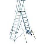Werkplatform type ZAP Telemaster S - gefelst telescopisch werkplatform/werkhoogte ca. 4,35 m/hoogte incl. leuning max. 3,38 m/aantal sporten incl. platform 9