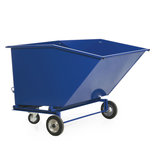 Kiepcontainer verrijdbaar type 18-1005 - ca. 1540x1000x1090 mm (lxbxh), inhoud 600 liter, Rotauro