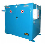 Brandwerende container type CB 300-IBC gelakt - vrije vakmaten ca. 2650x1350x1700 mm (vlxvdxvh)/opvangvolume 1265 liter/opslagniveau 1/dubbele vleugeldeur/90 minuten brandwerend