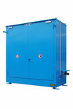 Brandwerende container type CB 500-IBC gelakt - vrije vakmaten ca. 2900x1250x1375 mm (vlxvdxvh)/opvangvolume 1325 liter/opslagniveau's 2/dubbele vleugeldeur/90 minuten brandwerend