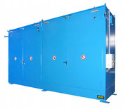 Brandwerende container type CB 1000-IBC gelakt - vrije vakmaten ca. 2900x1250x1375 mm (vlxvdxvh)/opvangvolume 2575 liter/opslagniveau's 2/2 x dubbele vleugeldeur/90 minuten brandwerend