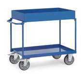 Tafelwagen met stalen etage 4842, laadvlak 1000x700mm, Fetra