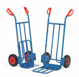 Steekwagen met opklapbare schep K1116L, draagvermogen 250 kg, hoogte 1150 mm, steekdiepte 150/500 mm, steekbreedte 400/330 mm, Fetra