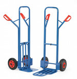 Steekwagen met opklapbare schep K1326L, draagvermogen 300 kg, hoogte 1300 mm, steekdiepte 250/500 mm, steekbreedte 320/250 mm, Fetra
