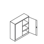 Bijzetkast 500-1237, afmetingen 1200x1200x420 (hxbxd) mm, Taurotrade