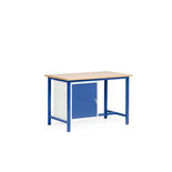 Werktafel met 1 kastenblok 52-3715-32, afmetingen 1200x700 mm, tafelblad 25 mm met multiplex, Taurotec