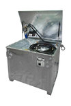 Brandstoftank type MT 450 - ca. 1060x880x890 mm (lxbxh)/inhoud 450 liter/buitencontainer als opvangbak (100%)/mobiele tank voor de verzorging van voertuigen en machines met diesel of stookolie