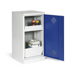 Milieukast met 1 deur 531-1102, afmetingen 1000x500x500 (hxbxd)mm, met 2 bakken (incl. bodembak), Protaurus