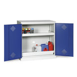 Milieukast met 2 deuren 531-1103, afmetingen 1000x950x500 (hxbxd)mm, met 2 bakken (incl. bodembak), Protaurus