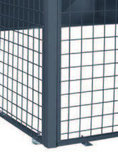 Hoekstaander voor industriële scheidingswand/hoogte 2400 mm/externe hoek 225°/leverbaar in diverse RAL kleuren
