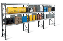 Basisset grootvakstelling Epsivol - ca. 2500x1250x1200 mm/5 ligger niveaus/met wit melamine spaanplaat legborden/leverbaar in diverse RAL kleuren