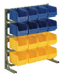 H 3 -Norm rek met magazijn zichtbakken - 763x700 mm (hxb)/inclusief magazijn zichtbakken LK 3/rek leverbaar in RAL 6011, RAL 7035 en RAL 9011