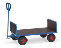 Handtrekwagen met 2 kopwanden 4022, laadvlak 1200x700mm, Fetra