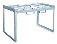 Vatenrek met inrijdbeugels type FRE-2/M verzinkt - ca. 1310x800x780 mm (bxdxh)/vaten max. 2 x 200 liter liggend/2-voudig stapelbaar/draagkracht 500 kg