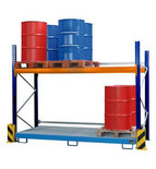 Palletrek met opvangbak gelakt type PR - set 1 voor max. 12x200 liter vaten