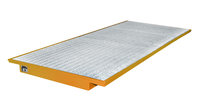 Hangopvangbak type EHW 3300 - ca. 3250x1250/915x110 mm (lxdxh)/met verzinkt rooster (draagkracht 1000 kg/m²)/opvangvolume 342 liter/voor liggerlengte 3300 mm