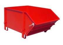 Bouwstofcontainer type BBK 100 - ca. 1515x1070x800 mm (lxbxh)/draagkracht 1500 kg/inhoud ca. 1,0 (m³)/stabiele constructie van vlak plaatstaal