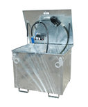 Brandstoftank type MT-E 300 - ca. 1060x877x888 mm (lxbxh)/inhoud 300 liter/mobiele en enkelwandige tank voor de verzorging van voertuigen en machines met diesel of stookolie