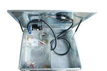 Brandstoftank type MT-E 300 - ca. 1060x877x888 mm (lxbxh)/inhoud 300 liter/mobiele en enkelwandige tank voor de verzorging van voertuigen en machines met diesel of stookolie