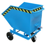 Spaander-containerwagen type SKW 250 - ca. 1115x820x990 mm (lxbxh)/draagkracht 300 kg/inhoud ca. 250 liter/hoogte kiepzijde 680 mm/olie- en waterdicht/met zeefinzet en aftapkraan