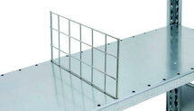 12426-25-Inhaakdraadafscheiding voor MULTIplus 85/150 legborden/afmetingen 140x400 mm (HxD)/eenvoudig in te haken in de MULTIplus-systeemperforatie/verzinkt