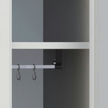Kledingkast Classico dubbelvaks met ondergebouwde zitbank 527-1015, met 6 vakken, afdelingsbreedte 300 mm, Protaurus