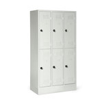 Kledingkast Classico dubbelvaks met vaste sokkel 527-1112, met 6 vakken, afdelingsbreedte 300 mm, Protaurus