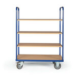 Etagewagen basic 120-1323, met 4 laadvlakken inhangbaar, laadvlak 1200x800 mm, Tauroflex