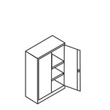 Bijzetkast 500-1234, afmetingen 1200x925x420 (hxbxd) mm, Taurotrade