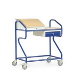 Lessenaar verrijdbaar extra breed 17-1058, afmetingen 1200x1070x639 mm (hxbxd), Taurodesk