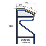 Lessenaar stationair extra breed 17-1059, afmetingen 1200x1052x639 mm (hxbxd), Taurodesk