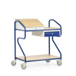 Lessenaar verrijdbaar extra breed 17-1060, afmetingen 1200x1070x639 mm (hxbxd), Taurodesk