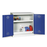 Milieukast met 2 deuren 531-1103, afmetingen 1000x950x500 (hxbxd)mm, met 2 bakken (incl. bodembak), Protaurus
