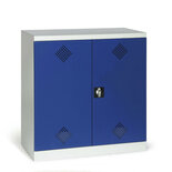 Milieukast met 2 deuren 531-1103, afmetingen 1000x950x500 (hxbxd)mm, met 2 bakken (incl. bodembak), Protaurus