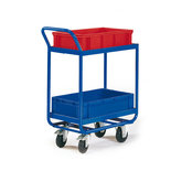 Tafelwagen voor kunststof kratten 11-1410-R21, voor 2 x 1 krat, laadvlak 600x400 mm, Rotauro
