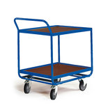 Tafelwagen voor kunststof kratten 11-1411, voor 2 x 2 kratten, laadvlak 800x600 mm, Rotauro
