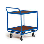 Tafelwagen voor kunststof kratten 11-1411-R09, voor 2 x 2 kratten, laadvlak 800x600 mm, Rotauro