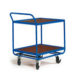 Tafelwagen voor kunststof kratten 11-1411-R21, voor 2 x 2 kratten, laadvlak 800x600 mm, Rotauro