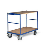 Tafelwagen basic 120-1216, met 2 laadvlakken, laadvlak 850x500 mm, Tauroflex
