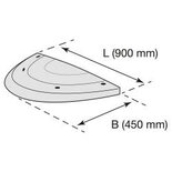 Afsluitelement met groef en veer SafeRide 50 verkeersdrempel/afmetingen 900x450x50 mm (lxbxh)/hoog belastbaar/met gele reflecterend elementen/zwart