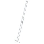 Aluminium 2-delige opsteekladder - met stabilisatiebalk/werkhoogte 9.4 m/ladderlengte uitgeschoven 8.34 m/ladderlengte ingeschoven 4.74 m/aantal sporten 2x16/breedte ladder 420 mm