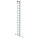 Aluminium 2-delige opsteekladder  - met Nivello stabilisatiebalk/werkhoogte 8.3 m/ladderlengte uitgeschoven 7.22 m/ladderlengte ingeschoven 4.14 m/aantal sporten 2x14/breedte ladder 420 mm
