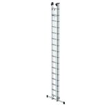 Aluminium 2-delige optrekladder  - met stabilisatiebalk/werkhoogte 9.4 m/ladderlengte uitgeschoven 8.34 m/ladderlengte ingeschoven 4.74 m/aantal sporten 2x16/breedte ladder 420 mm