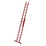 Kunststof 2-delige opsteekladder - met stabilisatiebalk/werkhoogte 5.2 m/ladderlengte uitgeschoven 4.18 m/ladderlengte ingeschoven 2.5 m/aantal sporten 2x8/breedte ladder 420 mm